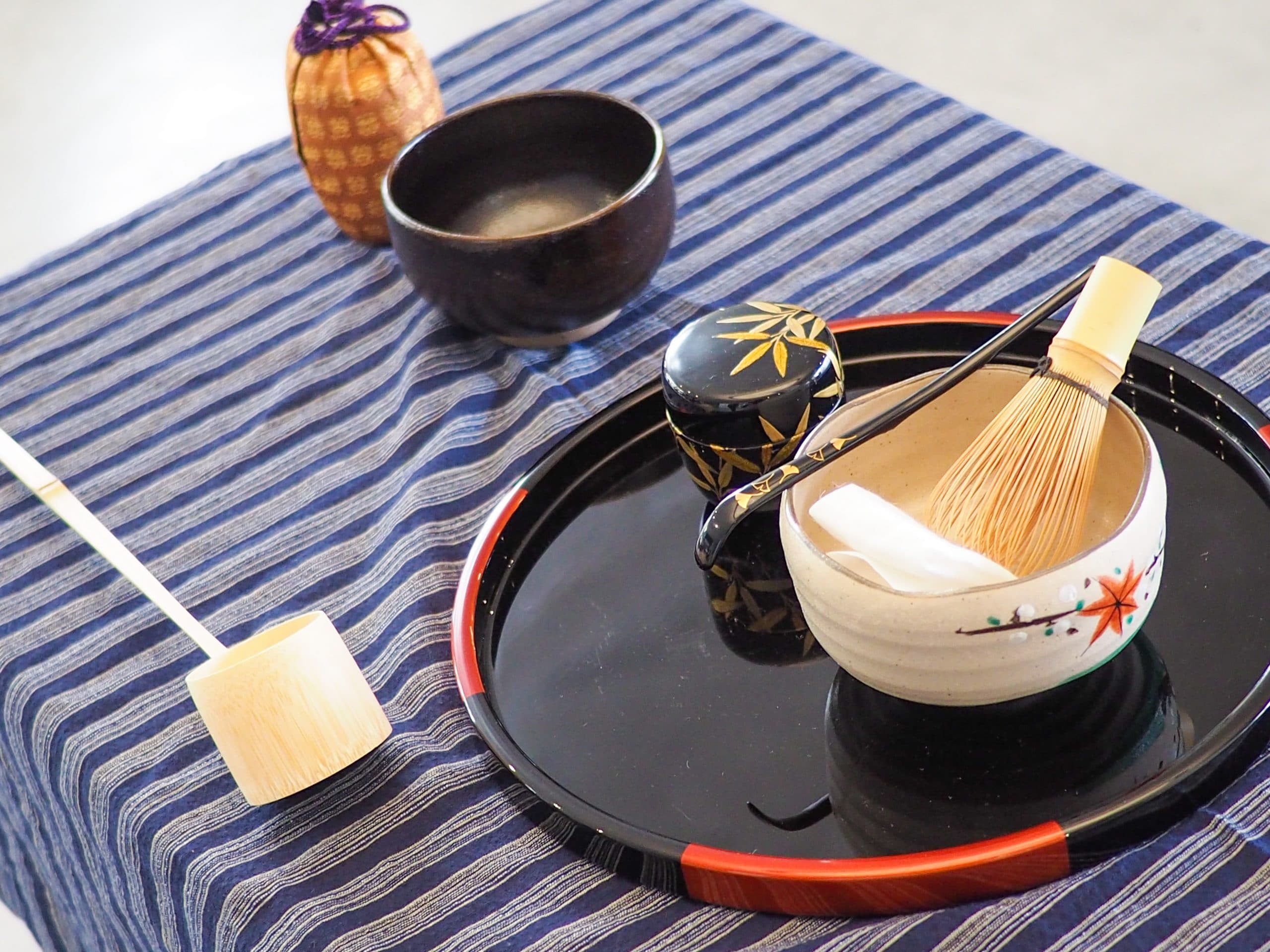 A set of Japanese traditional tea ceremony equipment
