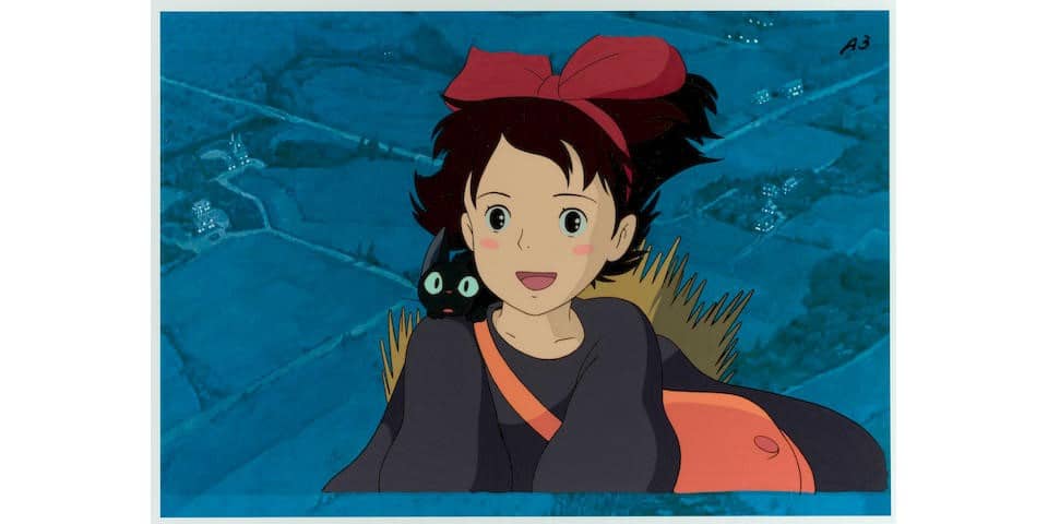Kiki's Delivery Service production cel for auction at Bonhams World of Anime Sale