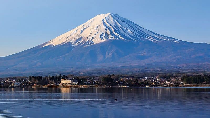View of Mt Fuji from Lake Kawaguchiko