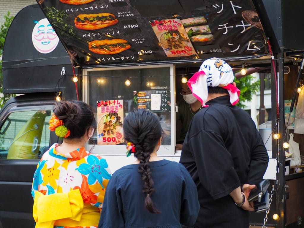 Food trucks at the Altair Tanabata Festival