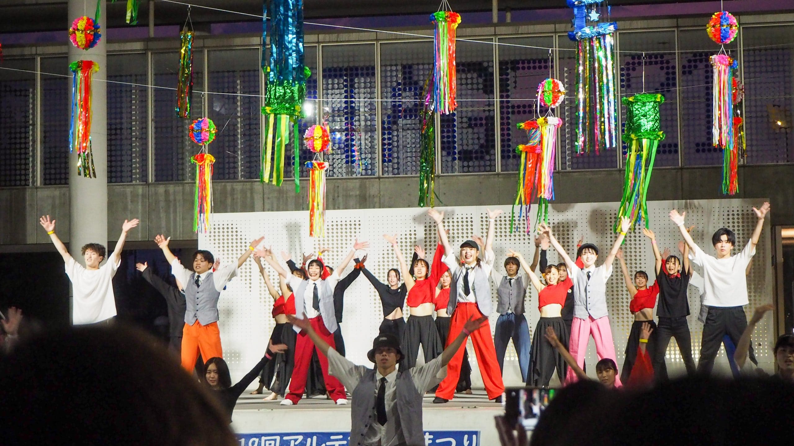Yamanashi Gakuin University students performing at the Altair Tanabata Festival