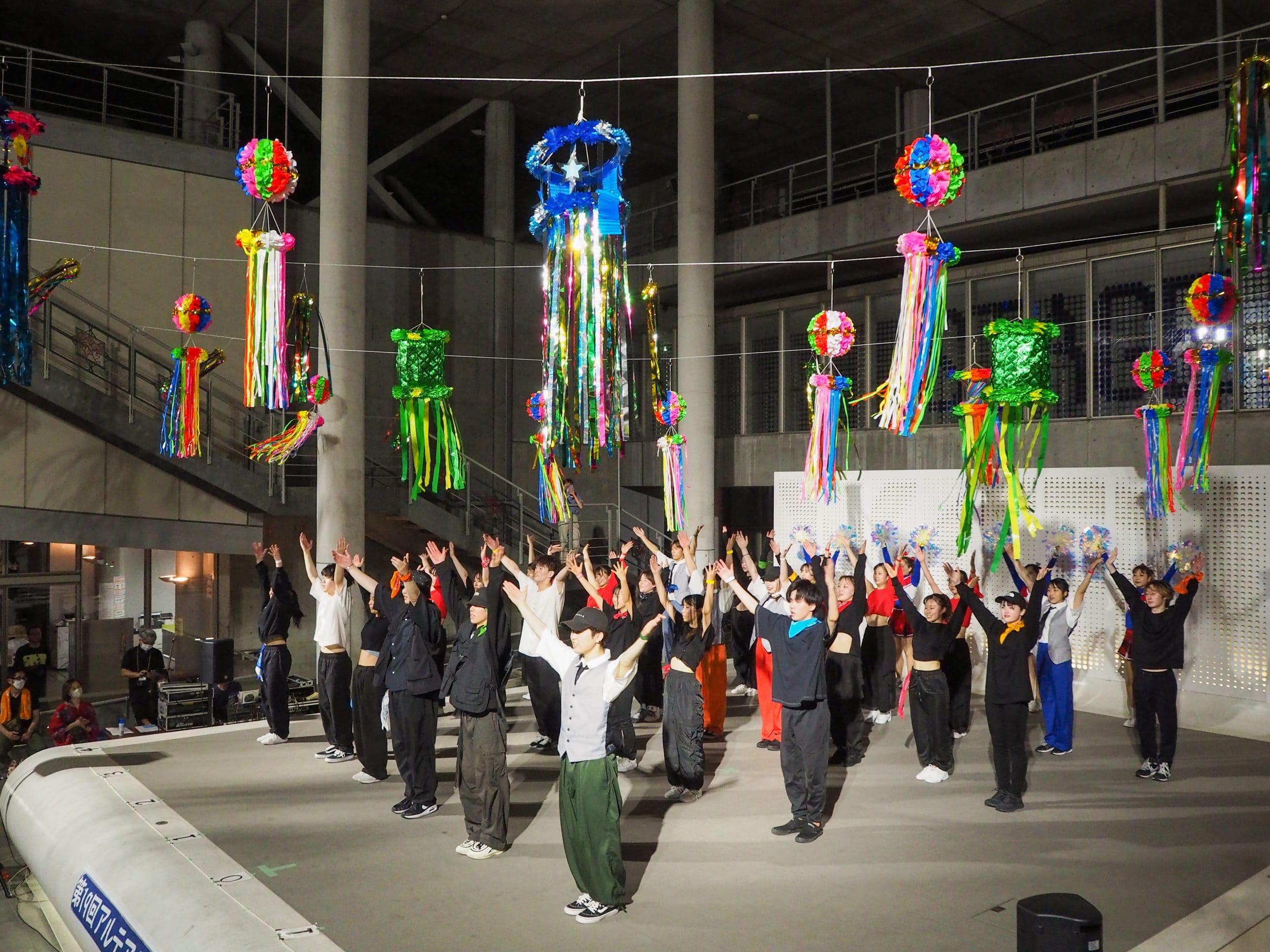 Yamanashi Gakuin University students performing at the Altair Tanabata Festival
