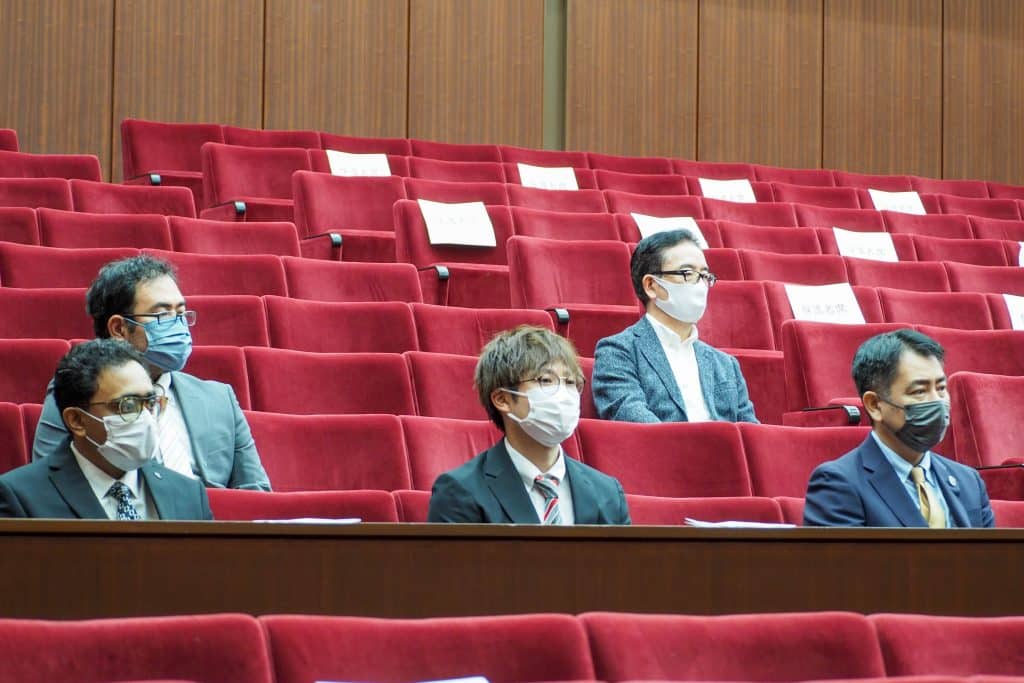 iCLA faculty members at the Yamanashi Gakuin University Entrance Ceremony