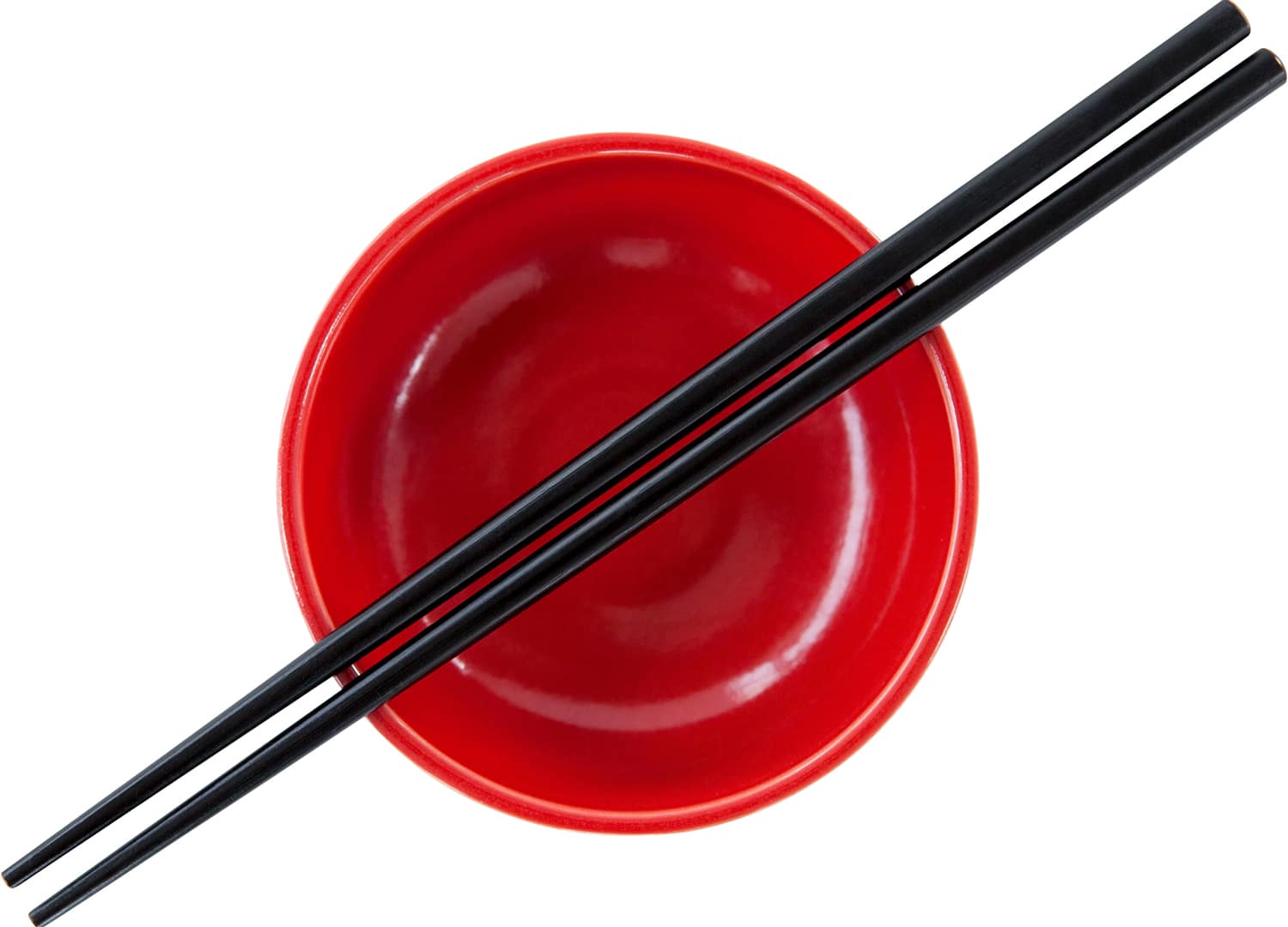 Laquered bowl and chopsticks