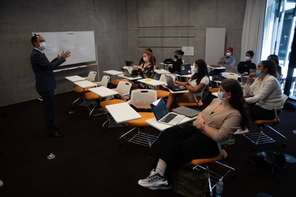 Dr. Rajaonarison teaching Political Economy class at iCLA