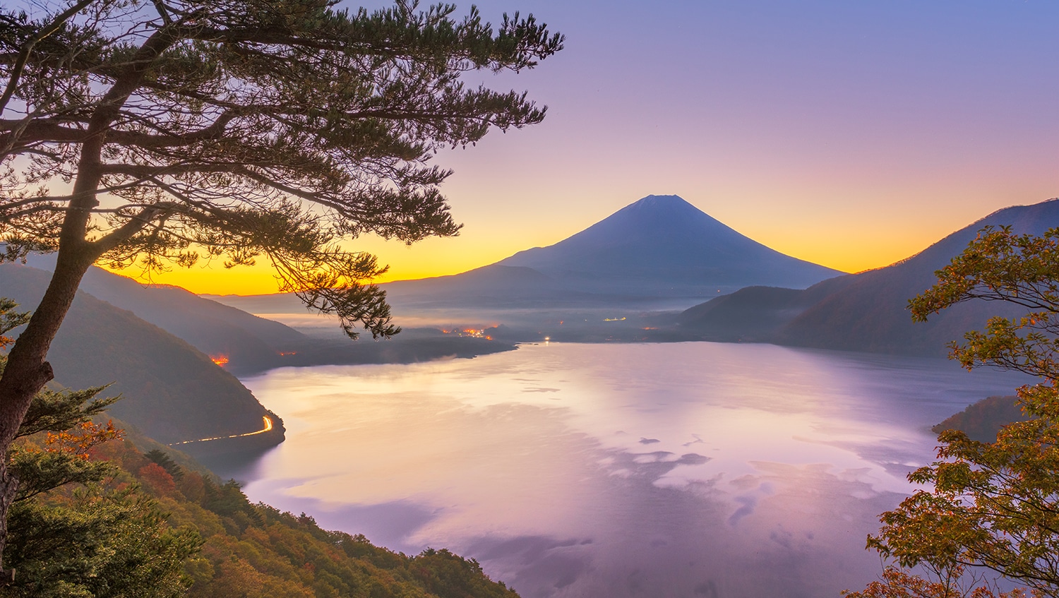View of Mt Fuji from Lake Motosu