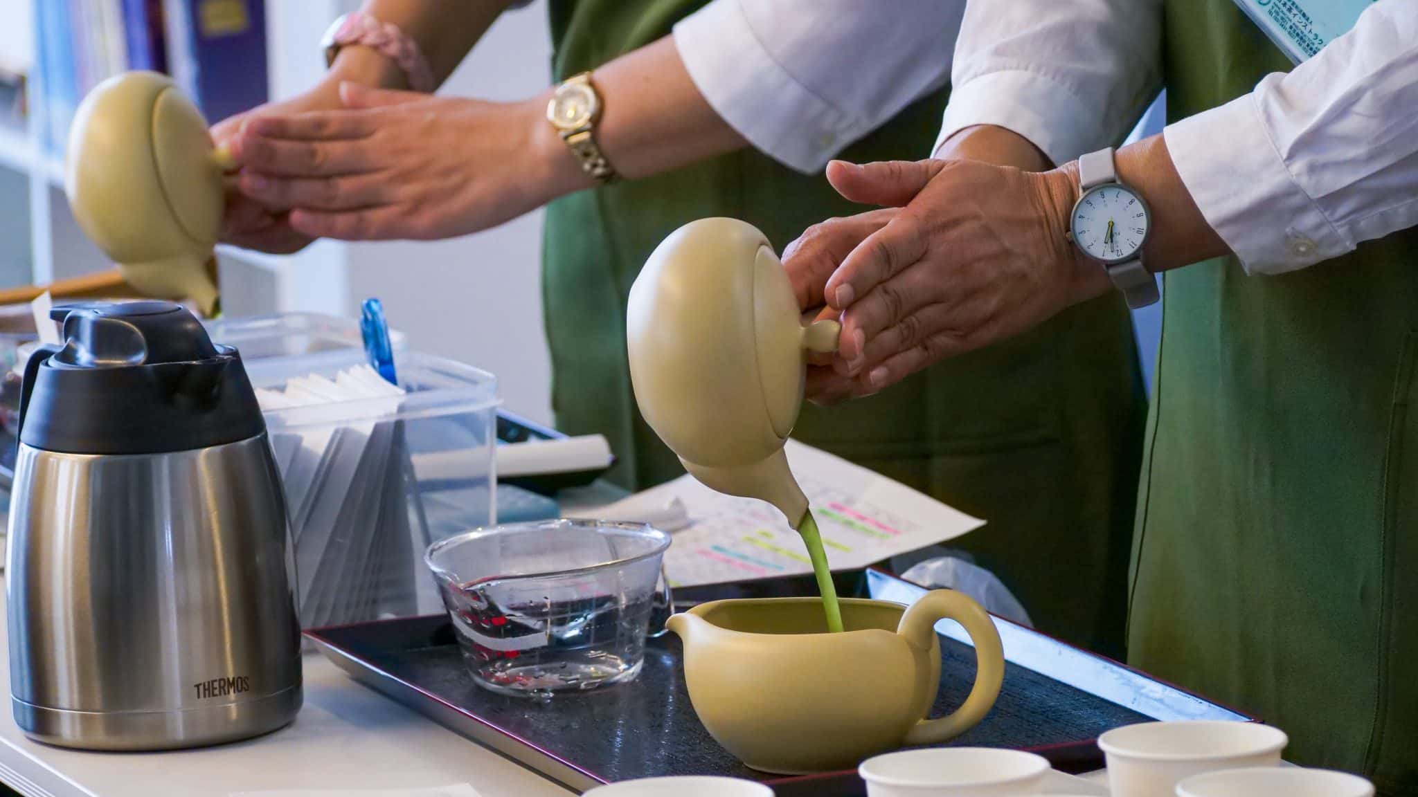 Tea instructors prepare tea at iCLA's Language Acquisition Center for the Japanese Tea Awards