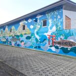 iCLA Alumnus Gaku Okata's public mural in Yamanashi City.